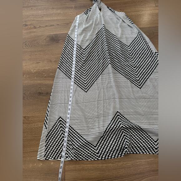 NWT Banana Republic Twist Neck Halter Midi Dress Black And White Abstract Size S - Picture 10 of 10